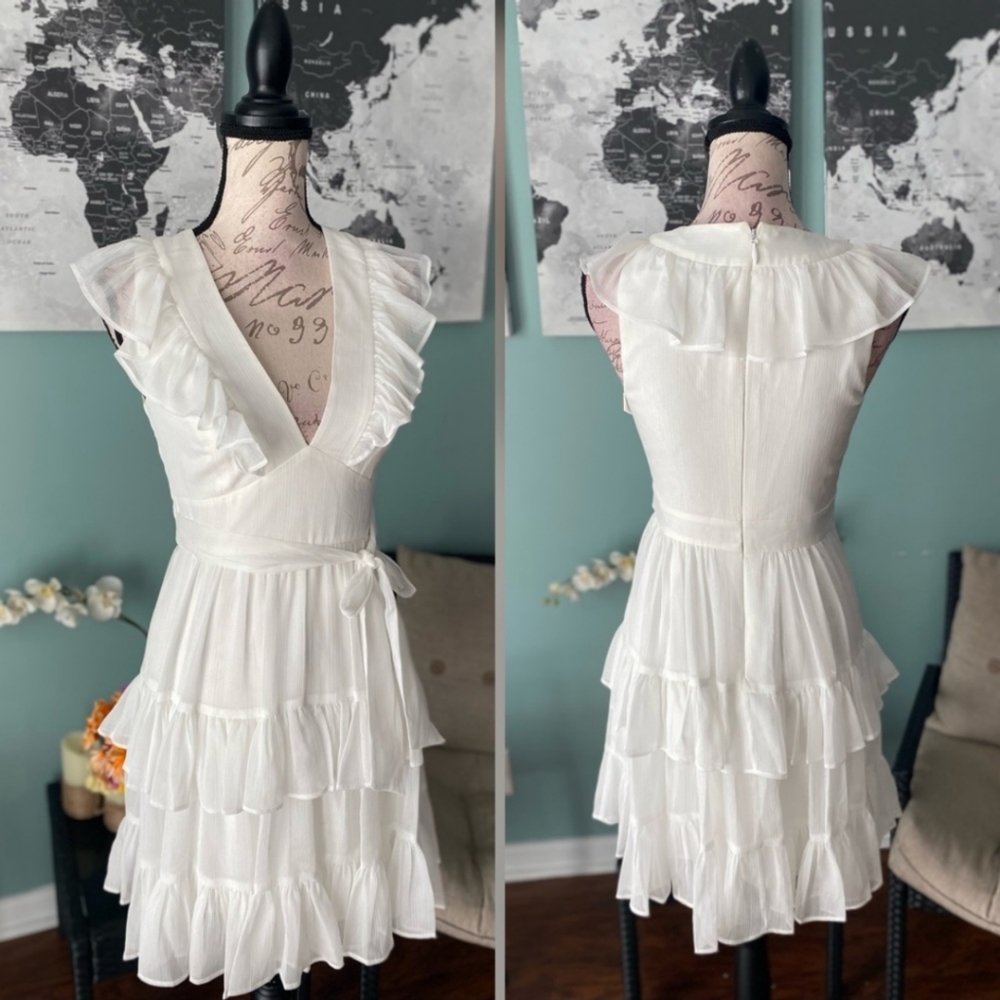 New Aqua Ruffle Dress NWT
